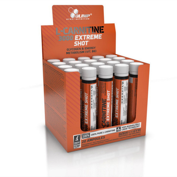 L-Carnitine 3000 Extreme Shot Ampoule (20*25 ml, orange) OLIMP