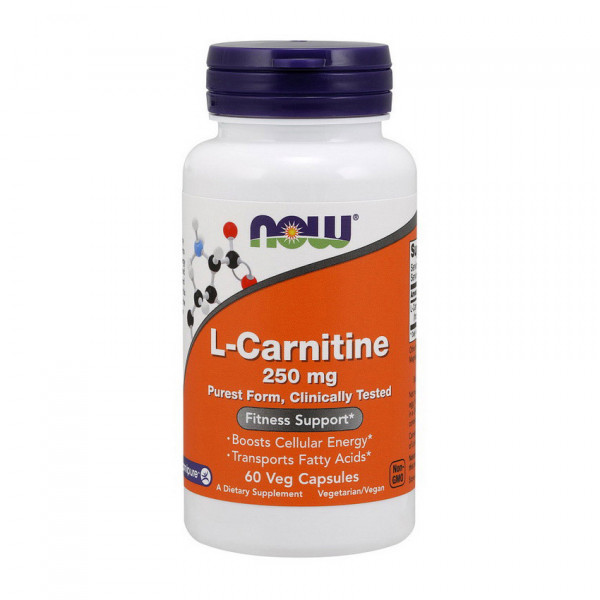 L-Carnitine 250 mg purest form (60 caps) NOW