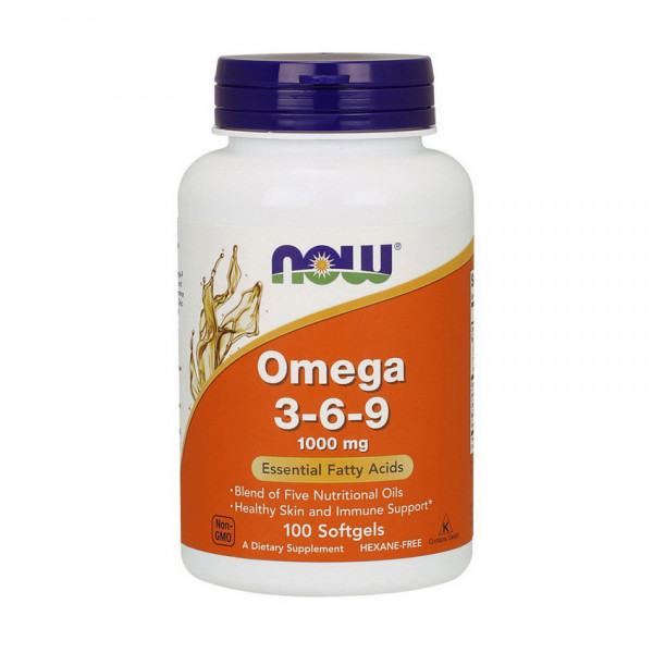 NOW Omega 3-6-9 (пошкоджена кришка) (100 softgels)