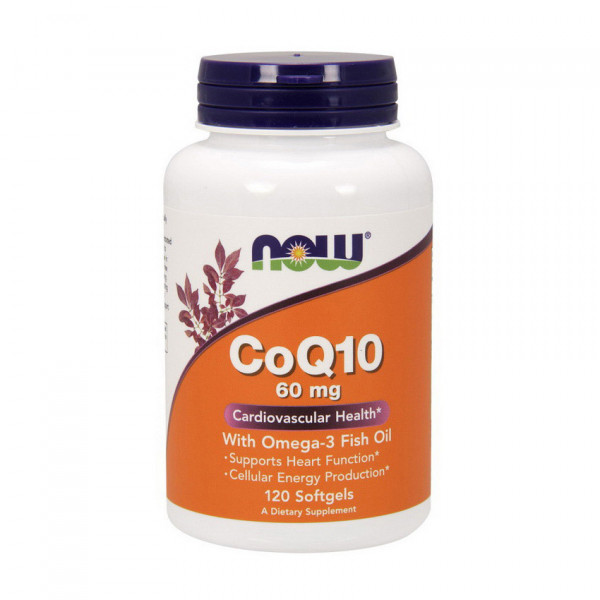 CoQ10 60 mg with Omega-3 (120 softgels) NOW