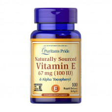 Vitamin E 67 mg natural (100 IU) alpha tocopheryl (100 softgels)