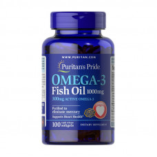 Puritan's Pride Omega-3 Fish Oil 1000 mg (100 softgels)
