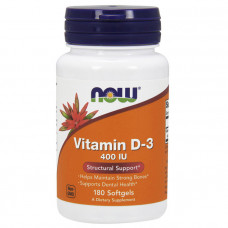 NOW Vitamin D-3 400 IU (180 softgels)