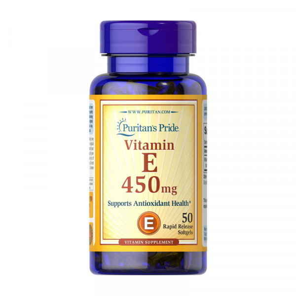 Vitamin E 450 mg (1000 IU) (50 softgels) Puritan's Pride