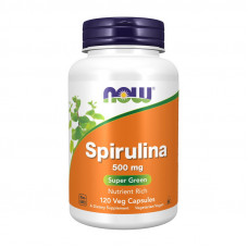 NOW Natural Spirulina 500 mg (120 veg caps)