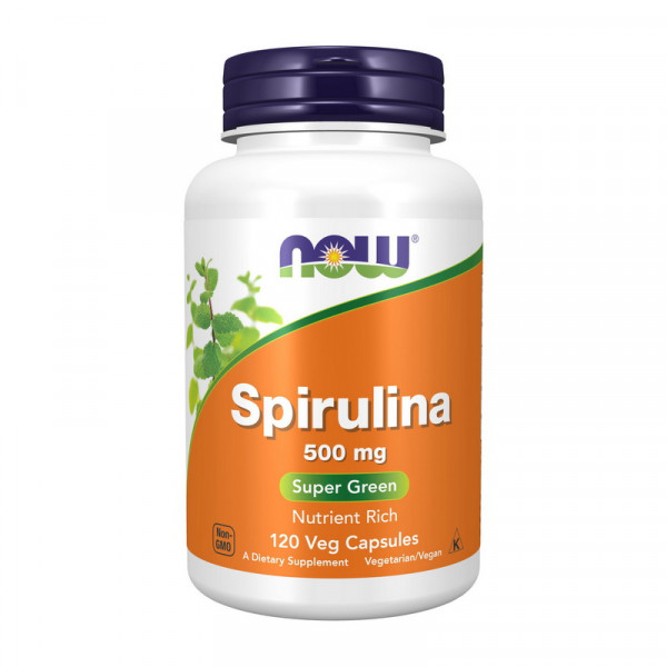 NOW Natural Spirulina 500 mg (120 veg caps)
