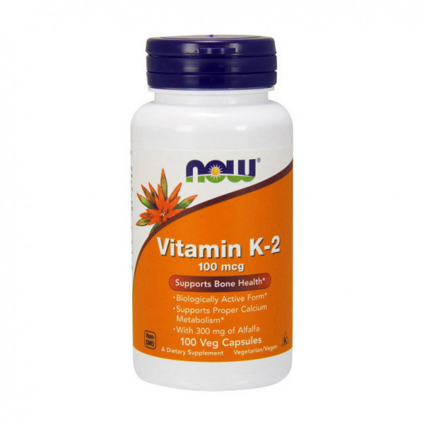 Vitamin K-2 100 mcg (100 veg caps) NOW