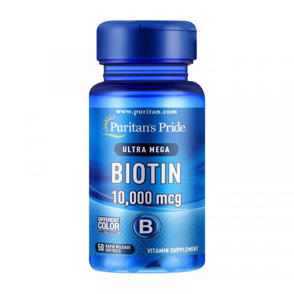 Puritan's Pride Biotin 10,000 mcg (50 softgels)