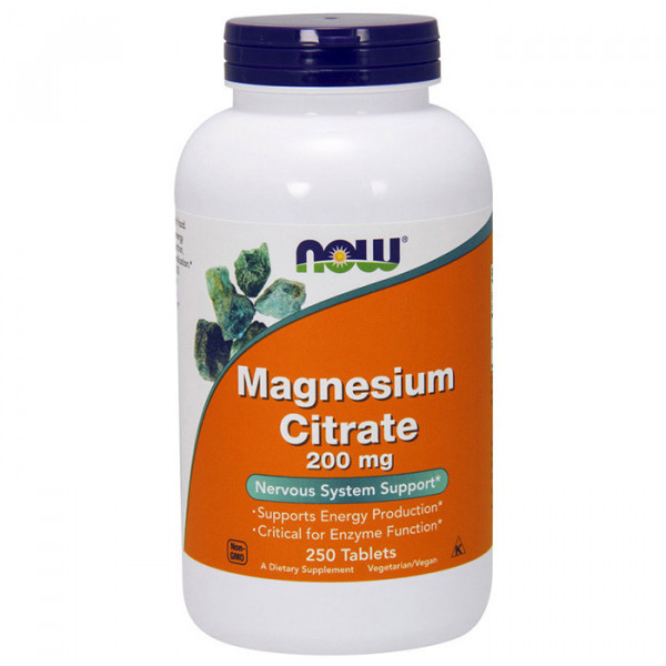 Magnesium Citrate 200 mg (250 tabl) NOW