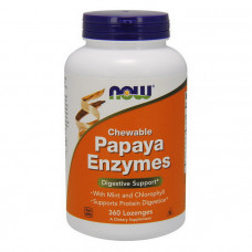 NOW Papaya Enzyme Chewable (термін до 28.07.2025) (360 lozenges)