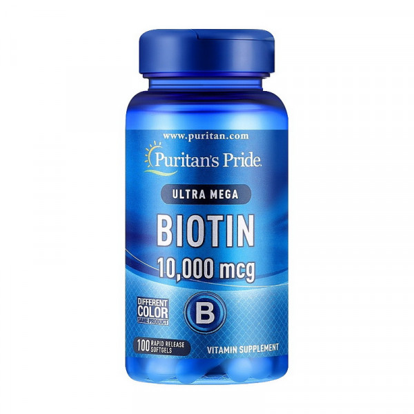 Biotin 10,000 mcg (100 softgels)