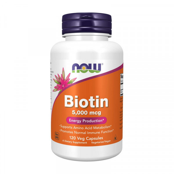 Biotin 5,000 mcg (120 veg caps) NOW