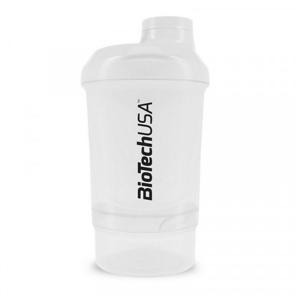 Shaker Wave Mini + 2 in 1 (300 ml, Opal White) BioTech