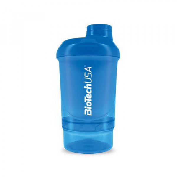 Shaker Wave Mini + 2 in 1 (300 ml, Schocking Blue) BioTech