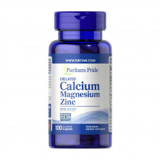Puritan's Pride Chelated Calcium Magnesium Zinc (тріснута кришка) (100 caplets)