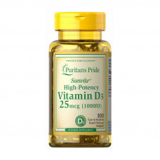 Puritan's Pride Vitamin D3 25 mcg (1000 IU) (100 softgels)
