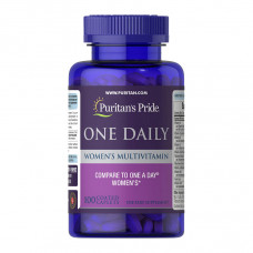 Puritan's Pride One Daily Women's Multivitamin (вм'ятина на банці) (100 caplets)