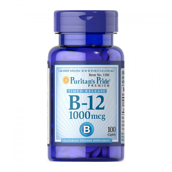 Vitamin B-12 1000 mcg time release (100 caplets) Puritan's Pride