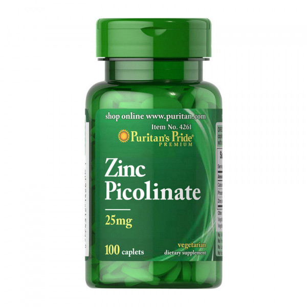 Zinc Picolinate 25 mg (100 caplets)