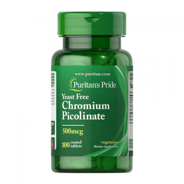 Chromium Picolinate 500 mcg Yeast Free (100 tablets)