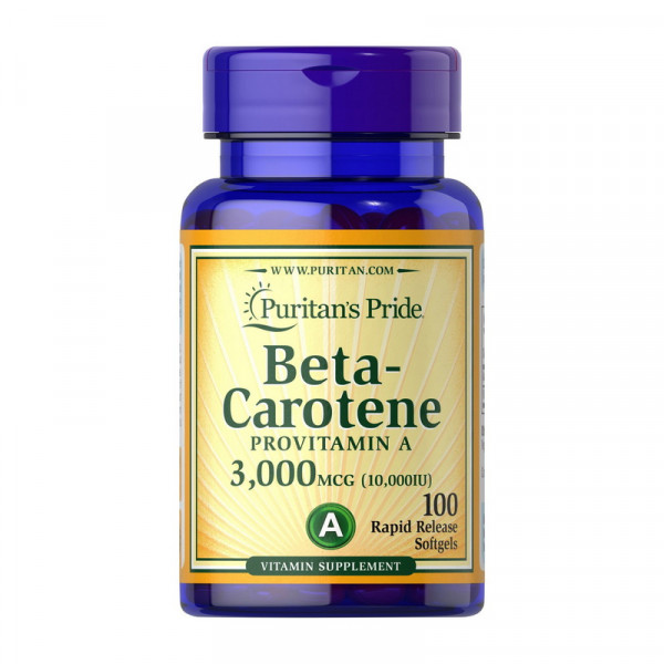 Beta-Carotene 3,000 mcg (100 softgels) Puritan's Pride