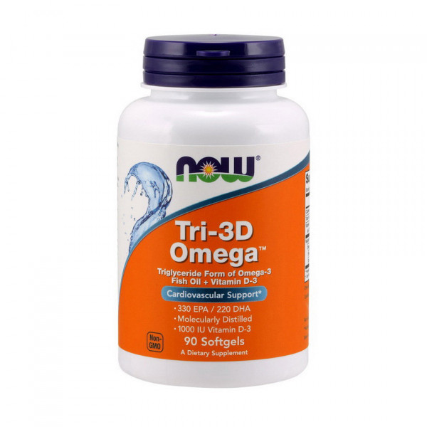 Tri-3D Omega-3 (90 softgels) NOW