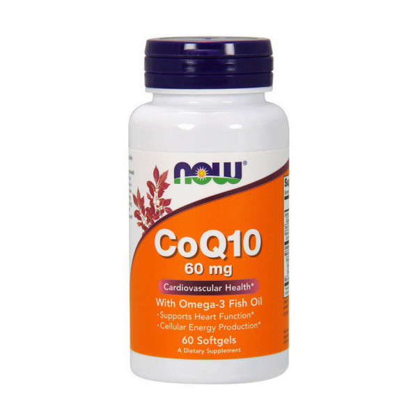 CoQ10 60 mg with Omega-3 (60 softgels) NOW