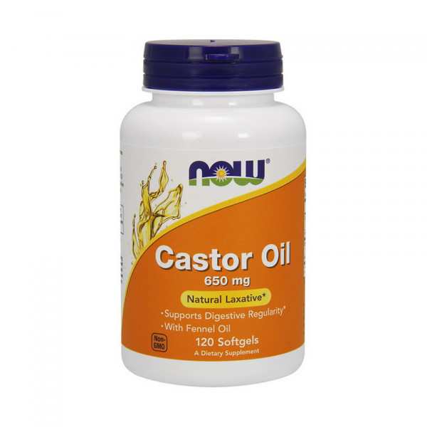 Castor Oil 650 mg (120 softgels) NOW