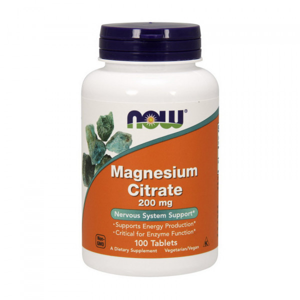 Magnesium Citrate 200 mg (100 tabl) NOW