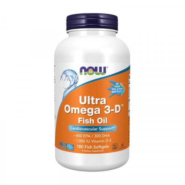 Ultra Omega 3-D (180 fish softgels) NOW