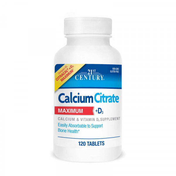 Calcium Citrate maximum + D3 (120 tabs) 21st Century