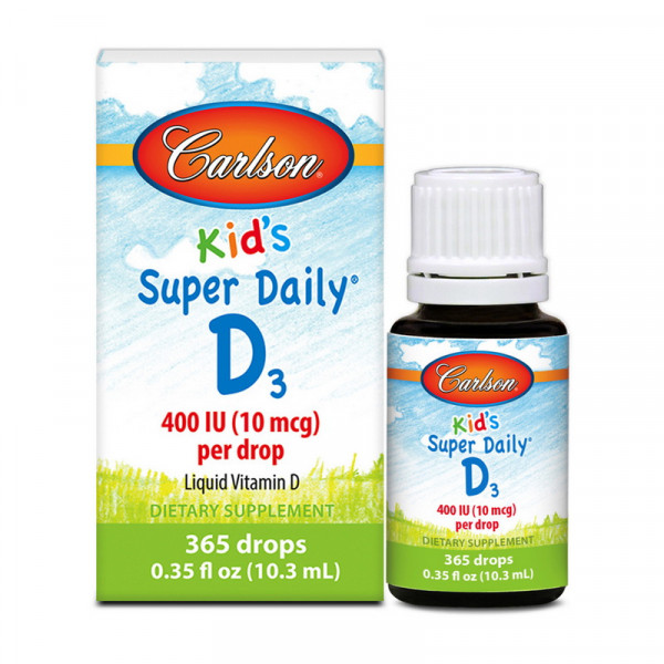 Kid's Super Daily D3 400 IU (10 mcg) (10,3 ml) Carlson Labs