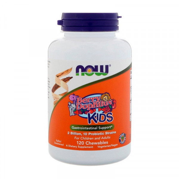 Kids Berry Dophilus (120 chewables) NOW