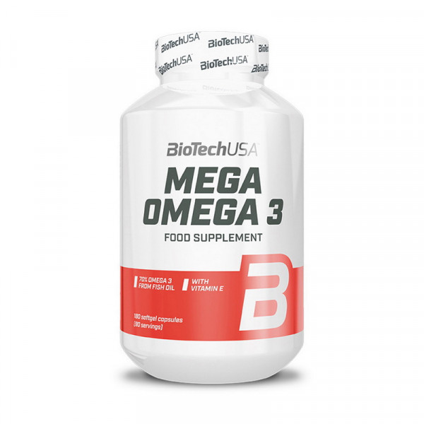 BioTech Mega Omega 3 (затертий термін придатності) (180 caps)