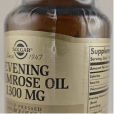 Evening Primrose Oil 1300 mg (пошкоджена захисна плівка) (60 softgels, pure)