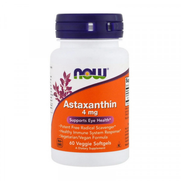 Astaxanthin 4 mg (60 veg softgels) NOW