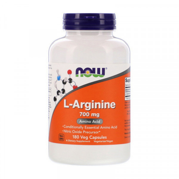 L-Arginine 700 mg (180 veg caps) NOW