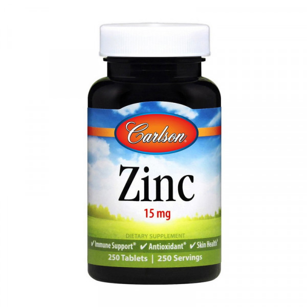 Zinc 15 mg (250 tab) Carlson Labs