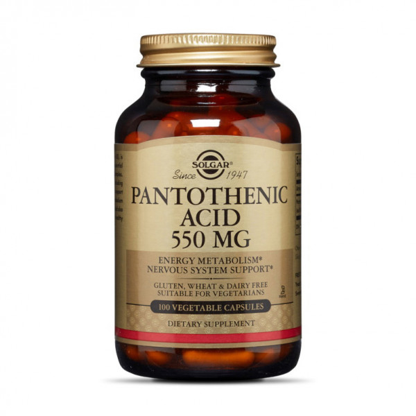 Pantothenic Acid 550 mg (100 veg caps) Solgar