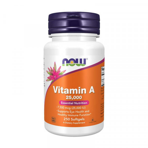 Vitamin A 25,000 IU (250 softgels) NOW