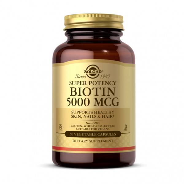 Solgar Biotin 5000 mcg (50 veg caps)