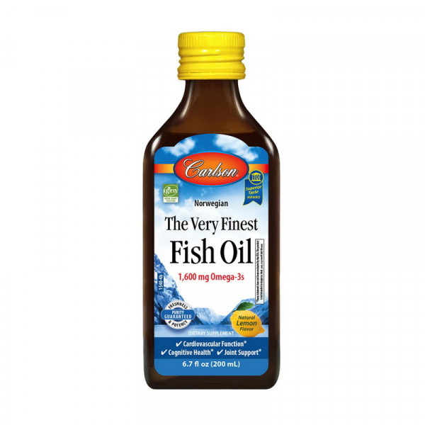 The Very Finest Fish Oil 1,600 mg Omega-3s (200 ml, lemon) Carlson Labs