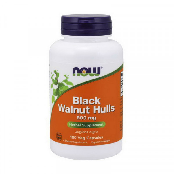 Black Walnut Hulls 500 mg (100 veg caps) NOW