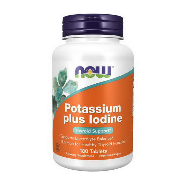 Potassium plus Iodine (180 tab) NOW