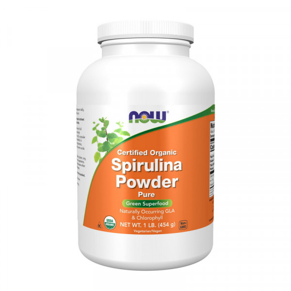 Organic Spirulina Powder (454 g, pure) NOW