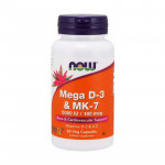 NOW Mega D-3 & MK-7 5000 IU / 180 mcg (60 veg caps)
