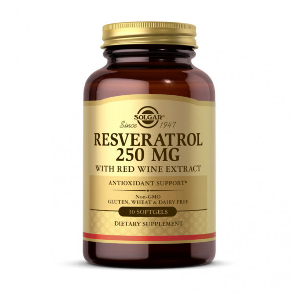 Resveratrol 250 mg with red wine extract (30 softgels) Solgar