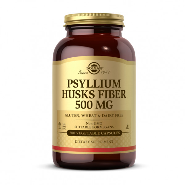 Psyllium Husk Fiber 500 mg (200 veg caps) Solgar