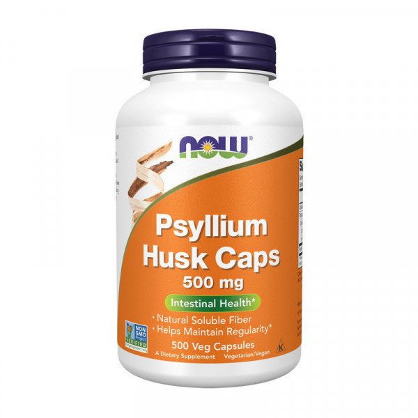 Psyllium Husk Caps 500 mg (500 veg caps) NOW