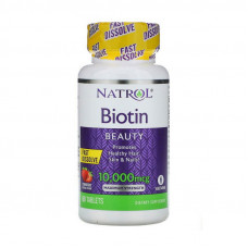 Biotin Beauty 10,000 mcg (60 tab, strawberry)